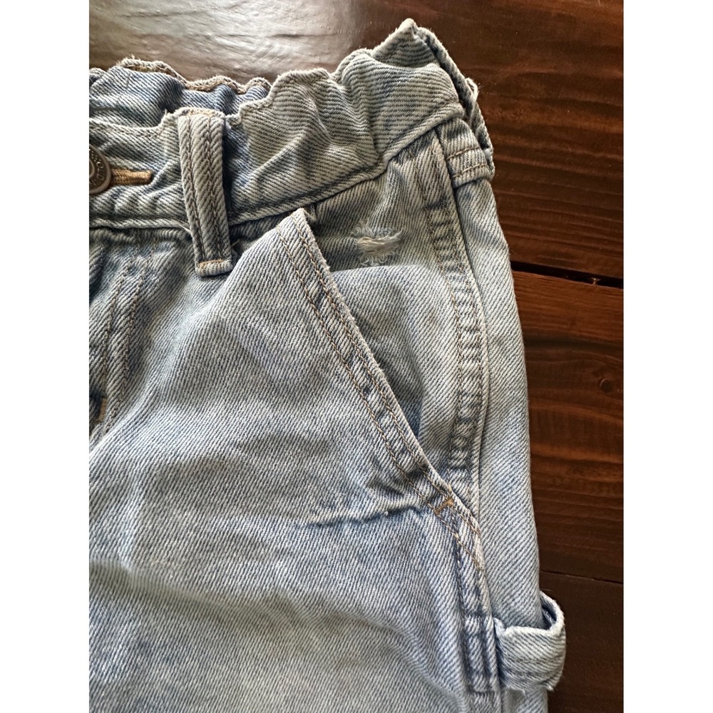 Old Navy Kids Light Wash Carpenter Jeans Workwear Denim Size 7 Adjustable Waist - Picture 5 of 6